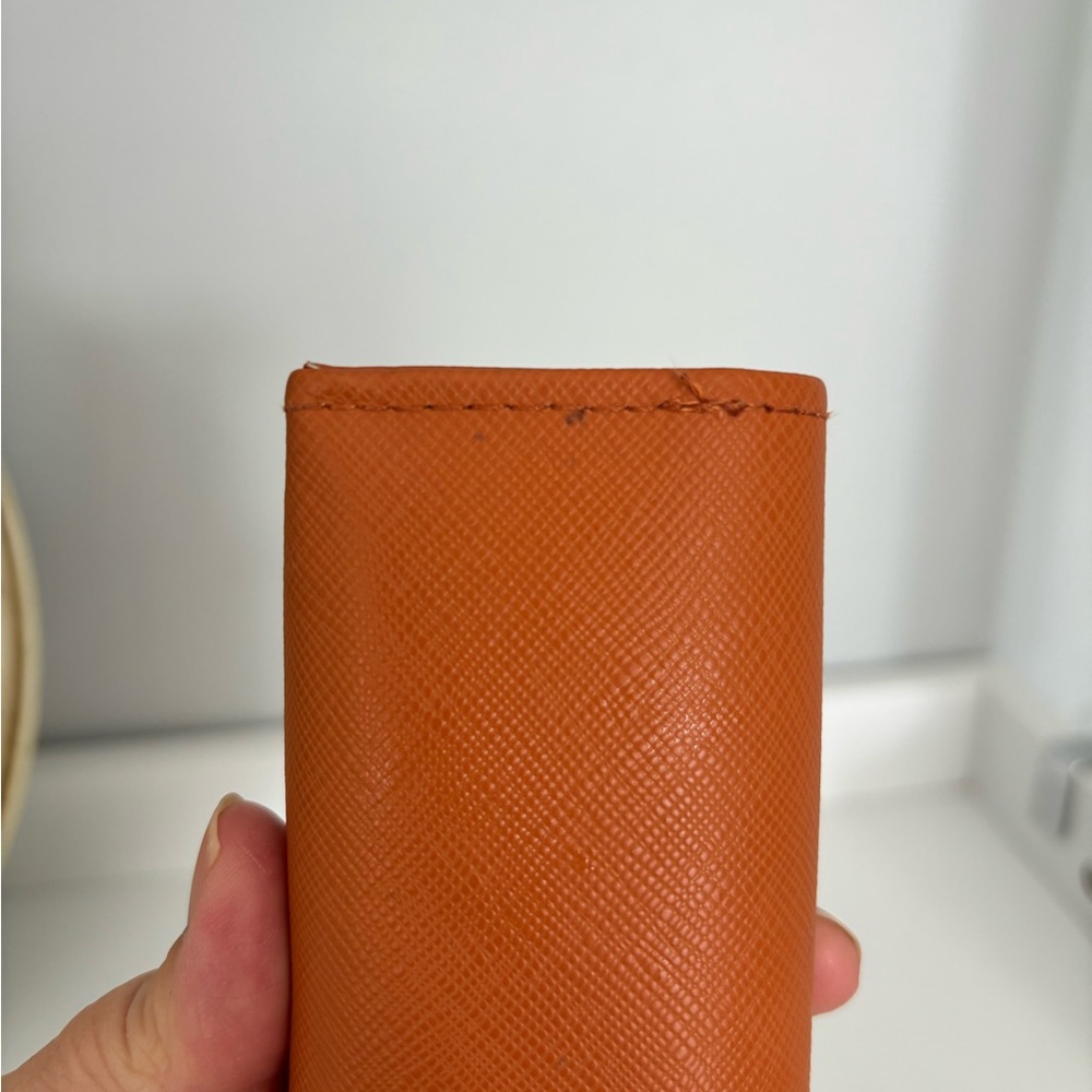 2/$15 Tory Burch Orange Eyewear Case with Gold Logo - Picture 4 of 6